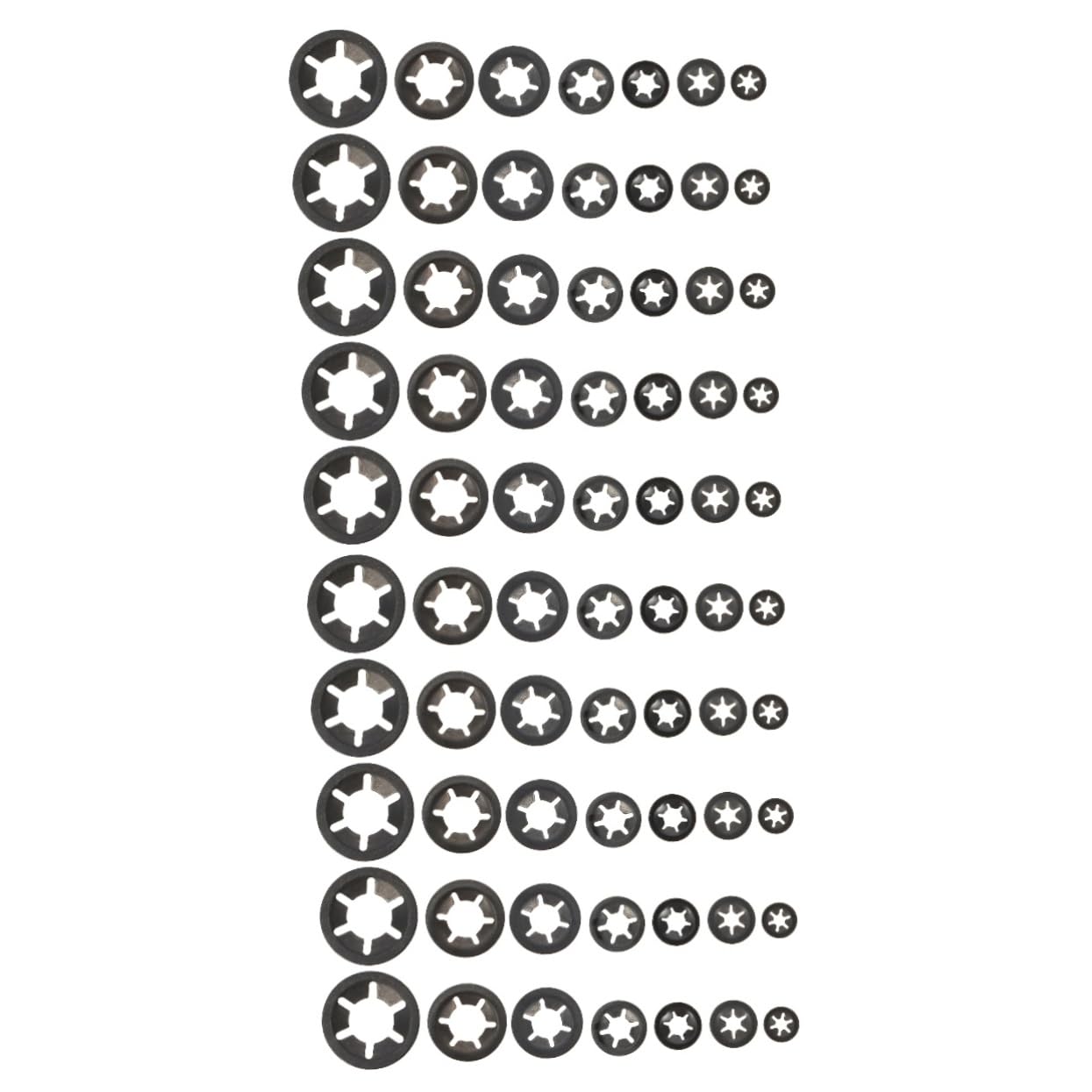 420pcs Carbon Steel Plum Bearing Clip Retaining Washers for Power Supply and Equipment Lock Washers for Electrical Appliances