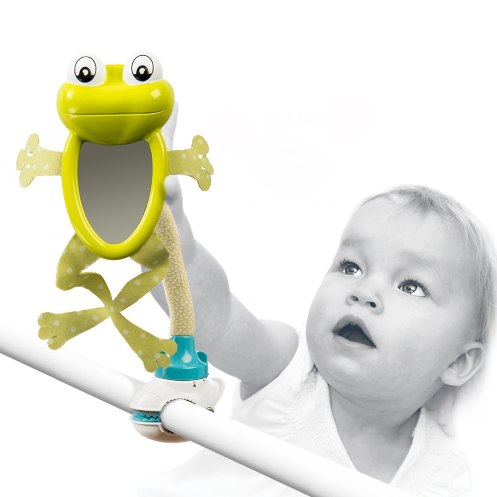 FunFlex - Clamp Anywhere | Flexible & Interchangeable Baby Toy Play System (Frog Mirror Set)