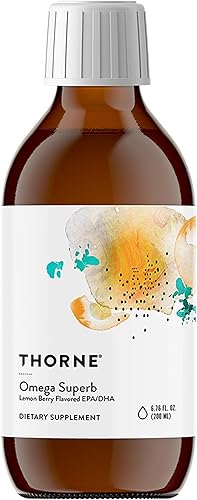 THORNE - Omega Superb - Suplemento líquido de aceite de pescado con EPA y DHA - Apoya la salud del cerebro, la piel, las articulaciones y el
