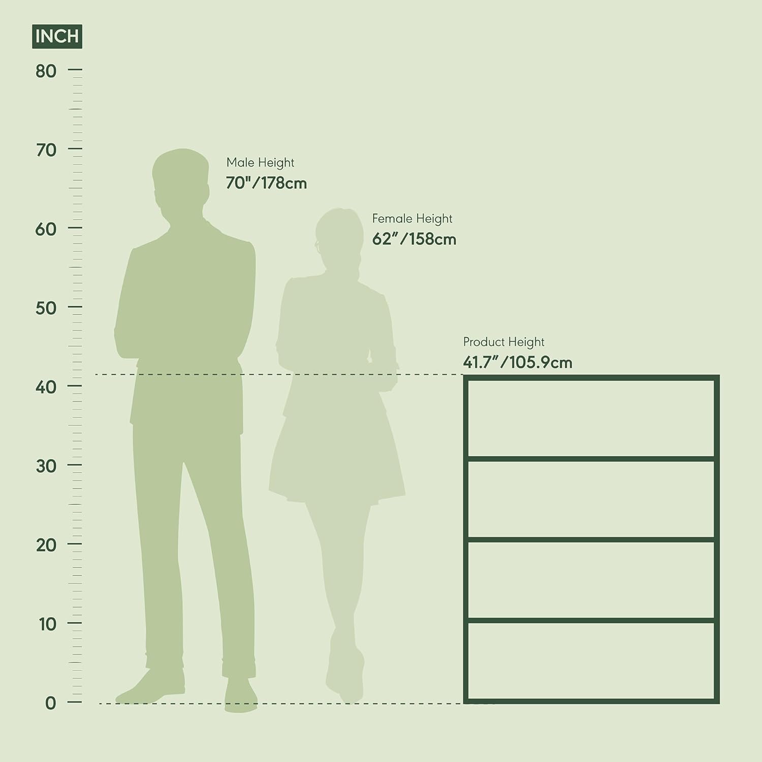 Furinno PASIR Book Shelf, 4-Tier Bookshelf, Bookcase with Open Shelf, 9.4 x 23.6 x 41.7, for Living Room, Bedroom, Home Office, Espresso - Image 3
