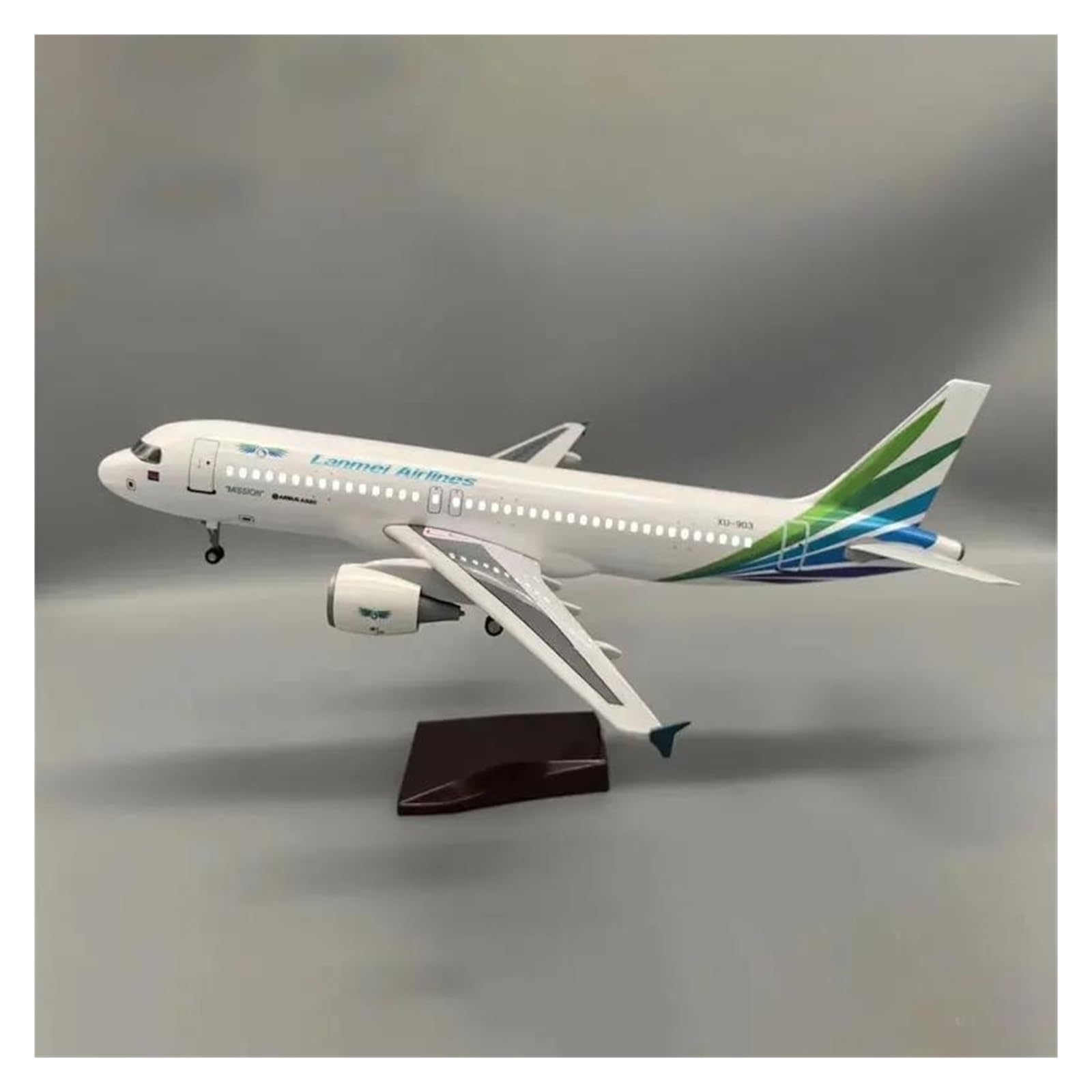 Odlew metalowy samolot zabawka 47CM 1/142 dla A320 Mission Hills kambodża model samolotu kolekcja Resinor do kolekcji i ekspozycji (ze światłem)