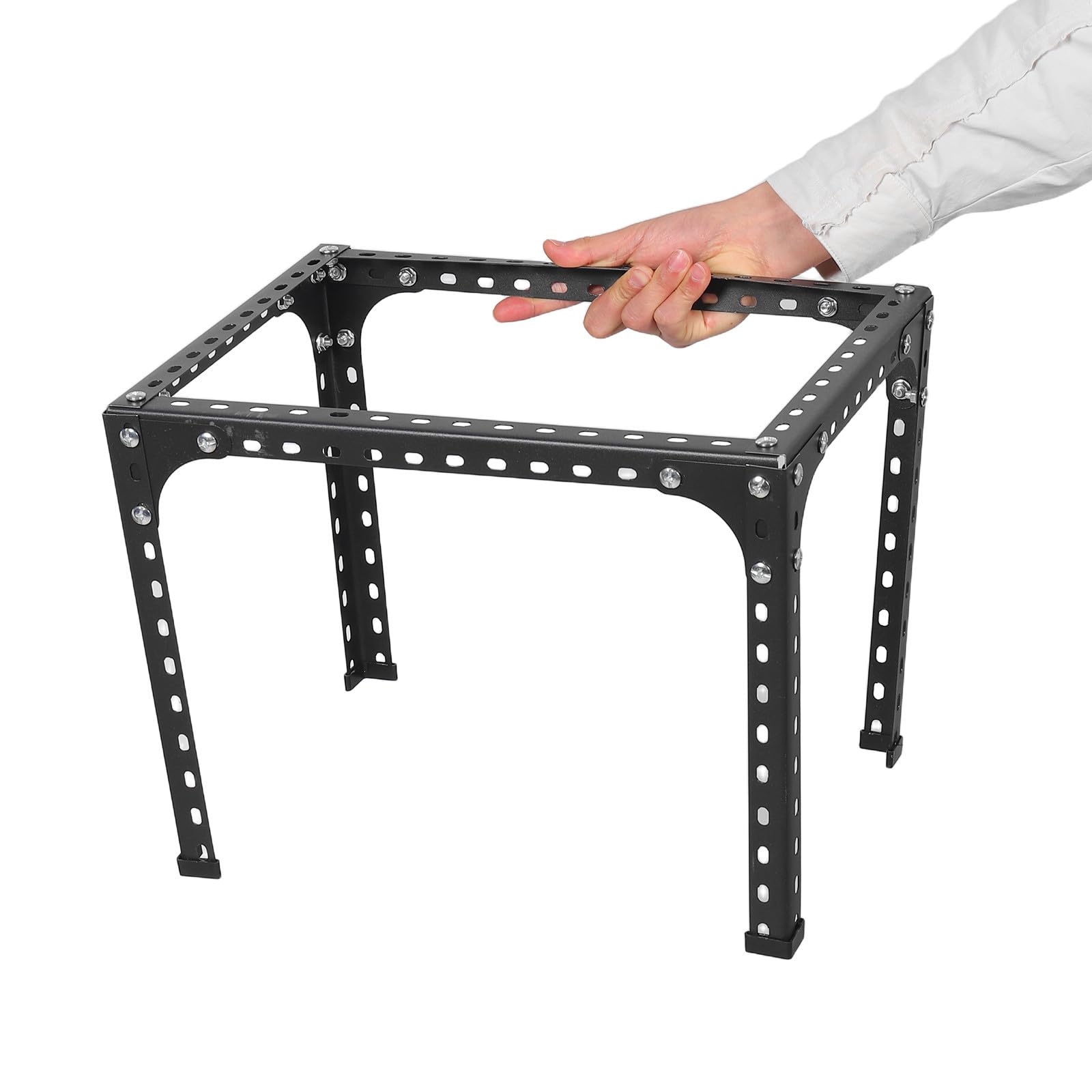 Toddmomy Supporto per Gabbia per Uccelli in Ferro Nero 40x30x30cm Bordi Arrotondati, Facile da Pulire e Stabile, per Terrazze e Superfici Piastrellate