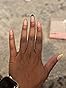 Glamnetic Press On Nails - Sprinkles | Rainbow French Tip Fake Nails, UV Finish Short Pointed Almond Shape, Salon Quality Semi-Transparent Nails in 12 Sizes - 24 Nail Kit with Glue