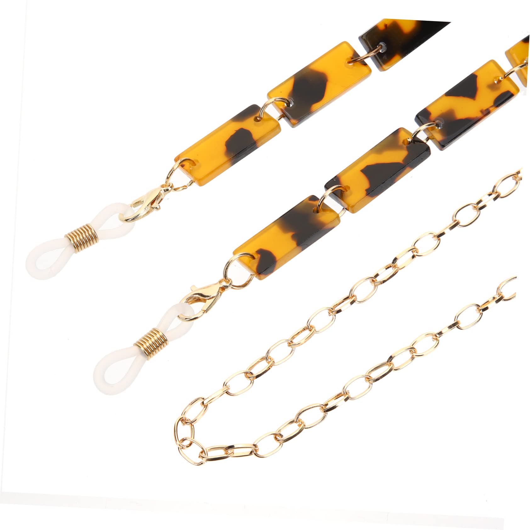 minkissy Catena di occhiali da esterno Occhiali da sole ferma occhiali catena di occhiali d'oro cinturino per occhiali sportivi fermaocchiali antiscivolo Rame Orange