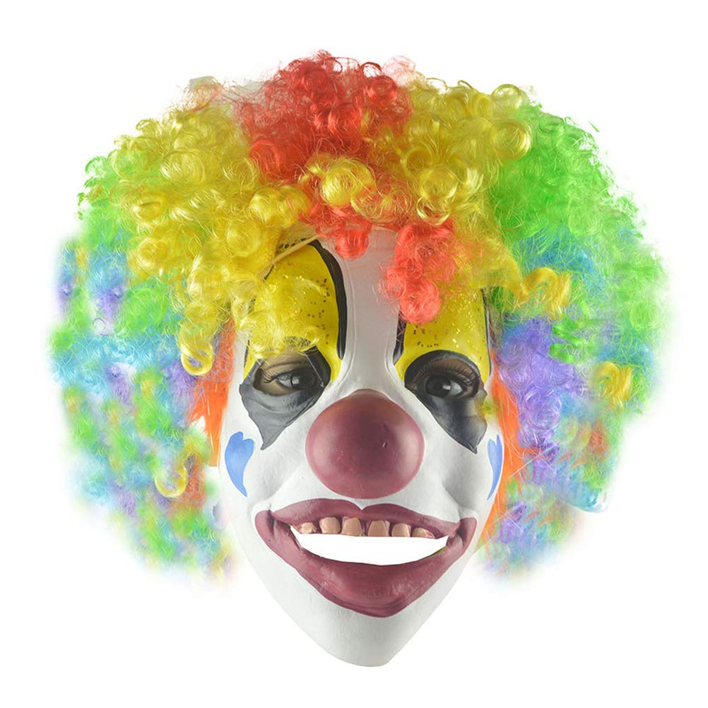 NIBEMINENT Halloween Clown Scary Mask Cosplay Clown Latex Face Shield For Halloween Parties Carnivals