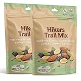 Hikers Classic Mountain Trail Mix: Sunflower Kernels, Peanuts, Raisins, Cashews, Almonds and Pumpkin Seeds/Pepitas, Nice 9oz Bag, 2 Pack