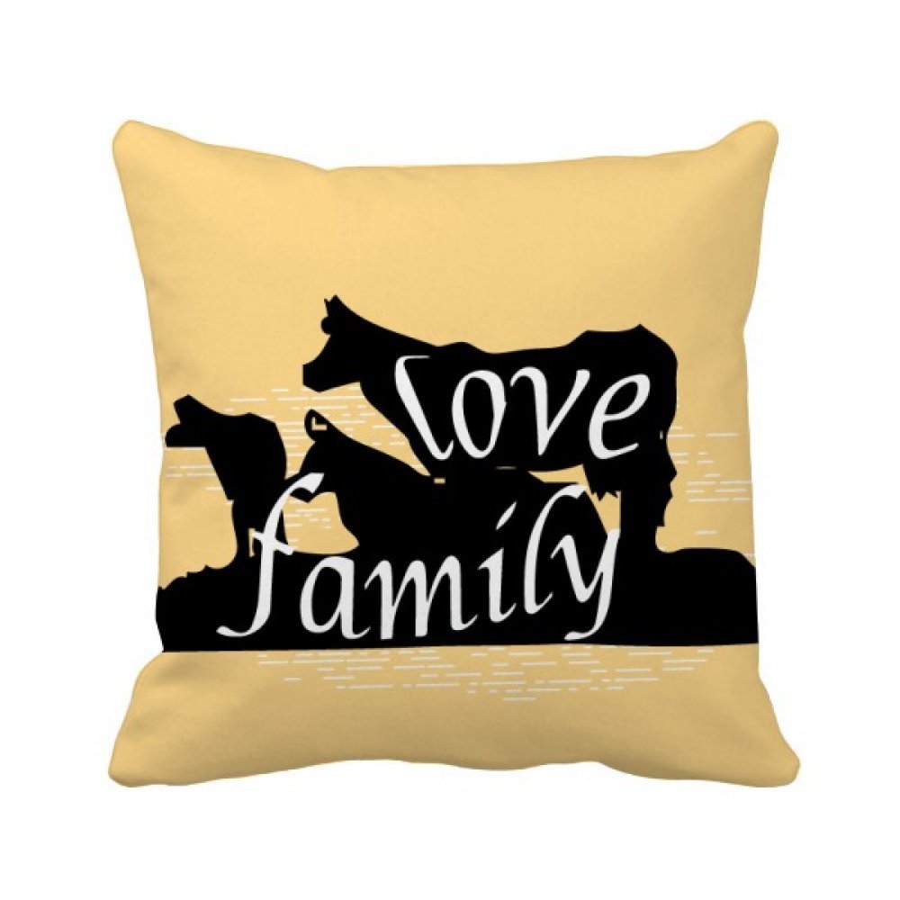 Coussin hyène animal noir silhouette : idée cadeau décoration originale 40x40 cm