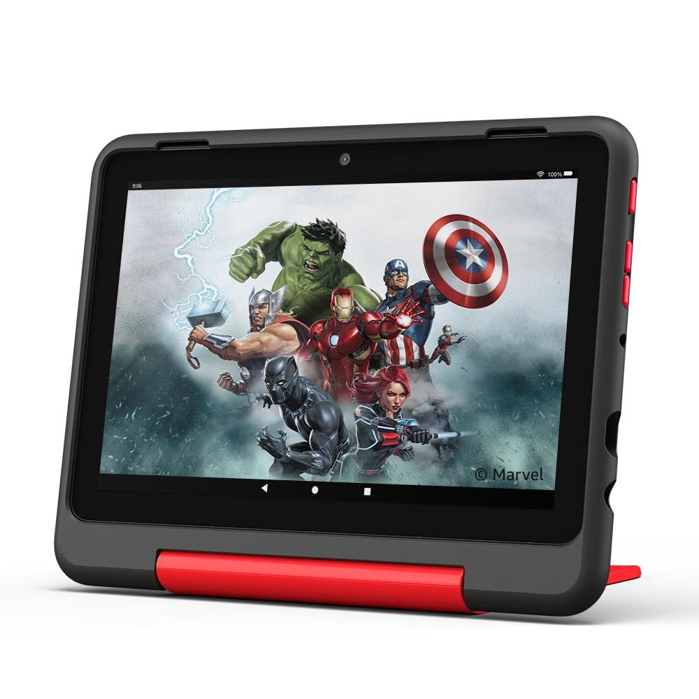 【セット買い】Amazon Fire HD 8 キッズプロ (8インチ) マーベルアベンジャーズ / 3GB RAM 対象年齢6歳から【スティッチスタンド付き】