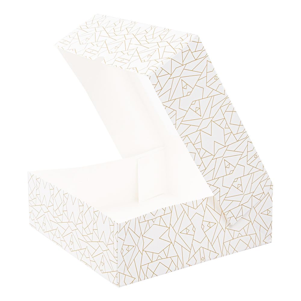 Taartdozen en Cateringdozen: Gebaksdoos 25 x 25 cm wit karton