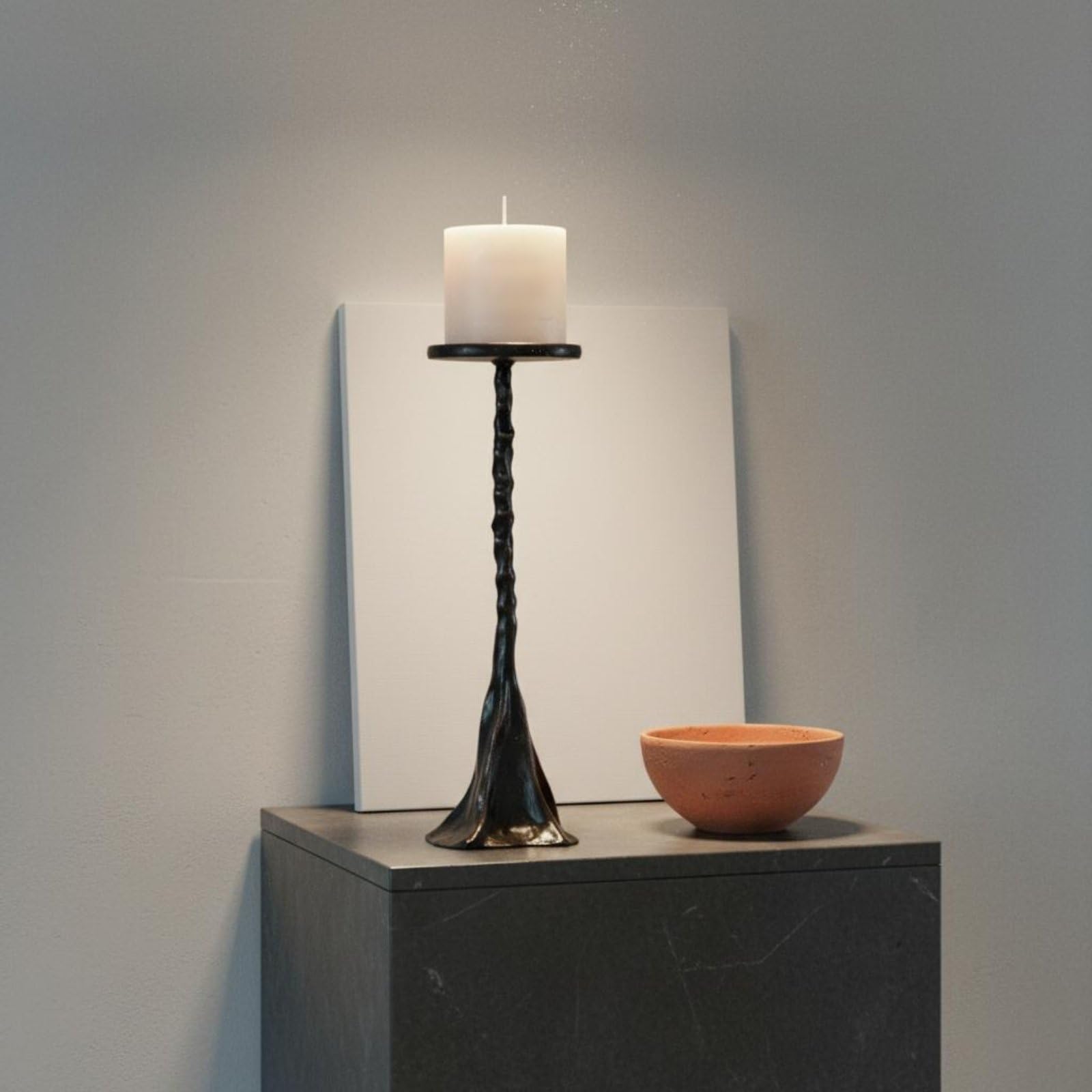 2 Stück silberner Kerzenhalter Luxus-Optik Vintage-kerzenständer romantische atmosphäre Metall-kerzenständer für Wohnzimmer, tischdeko, Silber
