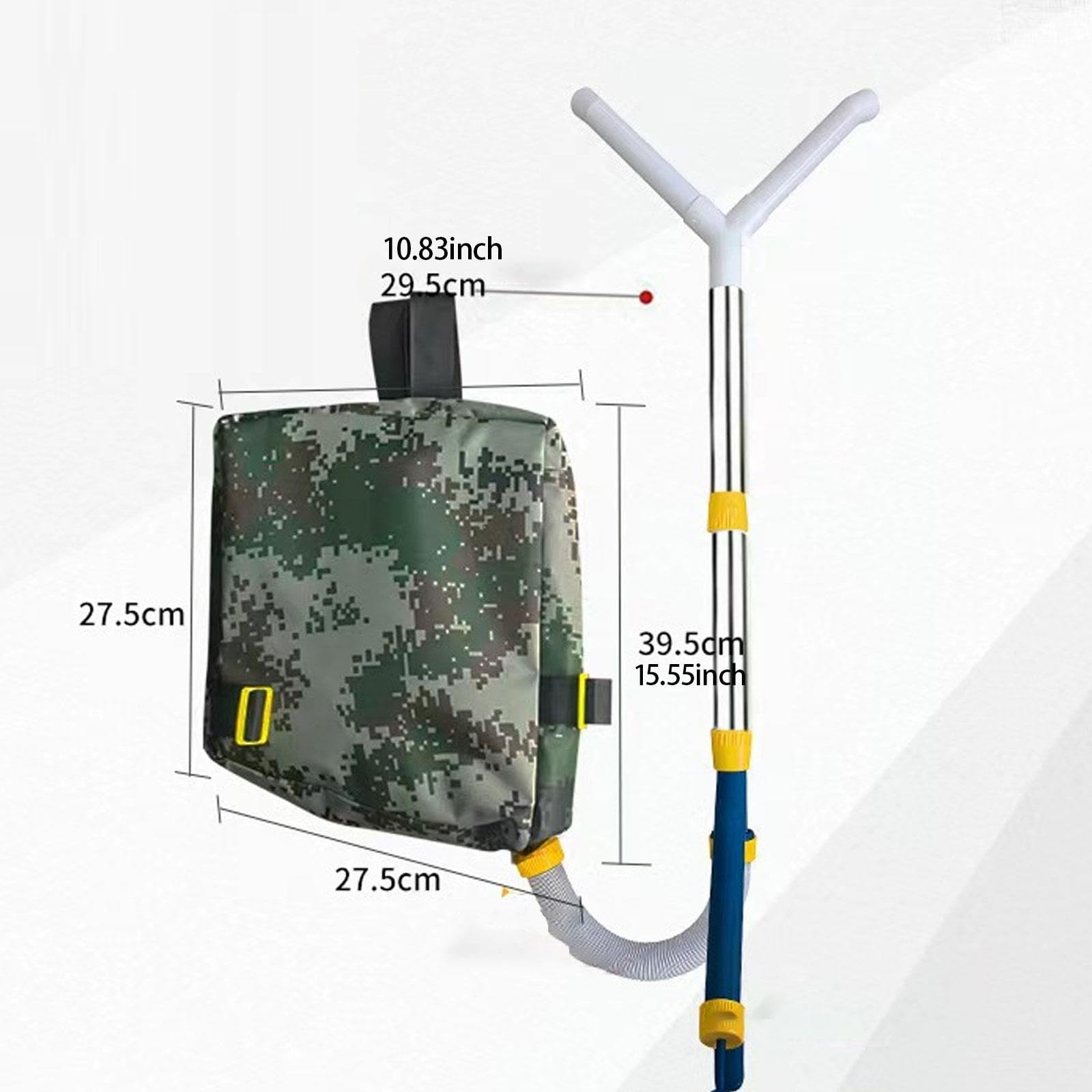 Spandiconcime Manuale Dispenser Fertilizzante Giardino Spruzzatore Zaino Agricolo Portatile Manico Ergonomico Realizzato in Tessuto Oxford E PVC, Acciaio Inossidabile