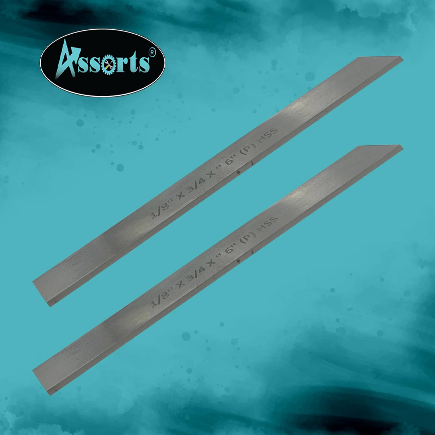 Lot de 2 lames trapézoïdales en acier rapide HSS 0,3 cm x 1,9 cm (largeur) x 15,2 cm (longueur) pour découpe de tour et porte-outils - dures et rectifiées