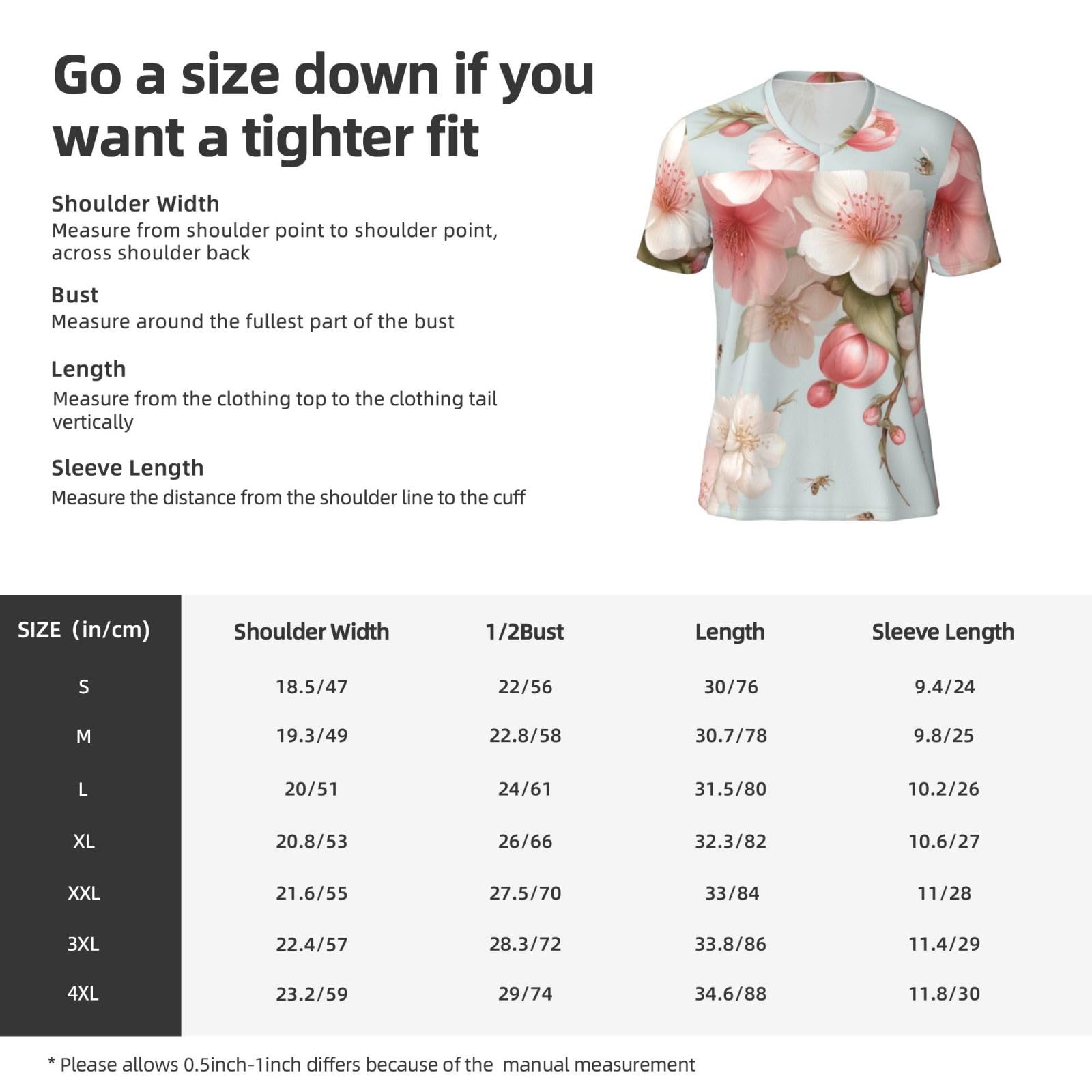 Stylish Athletic Sports Jersey Cherry-Blossoms-Peach Men's Rugby Jersey Small