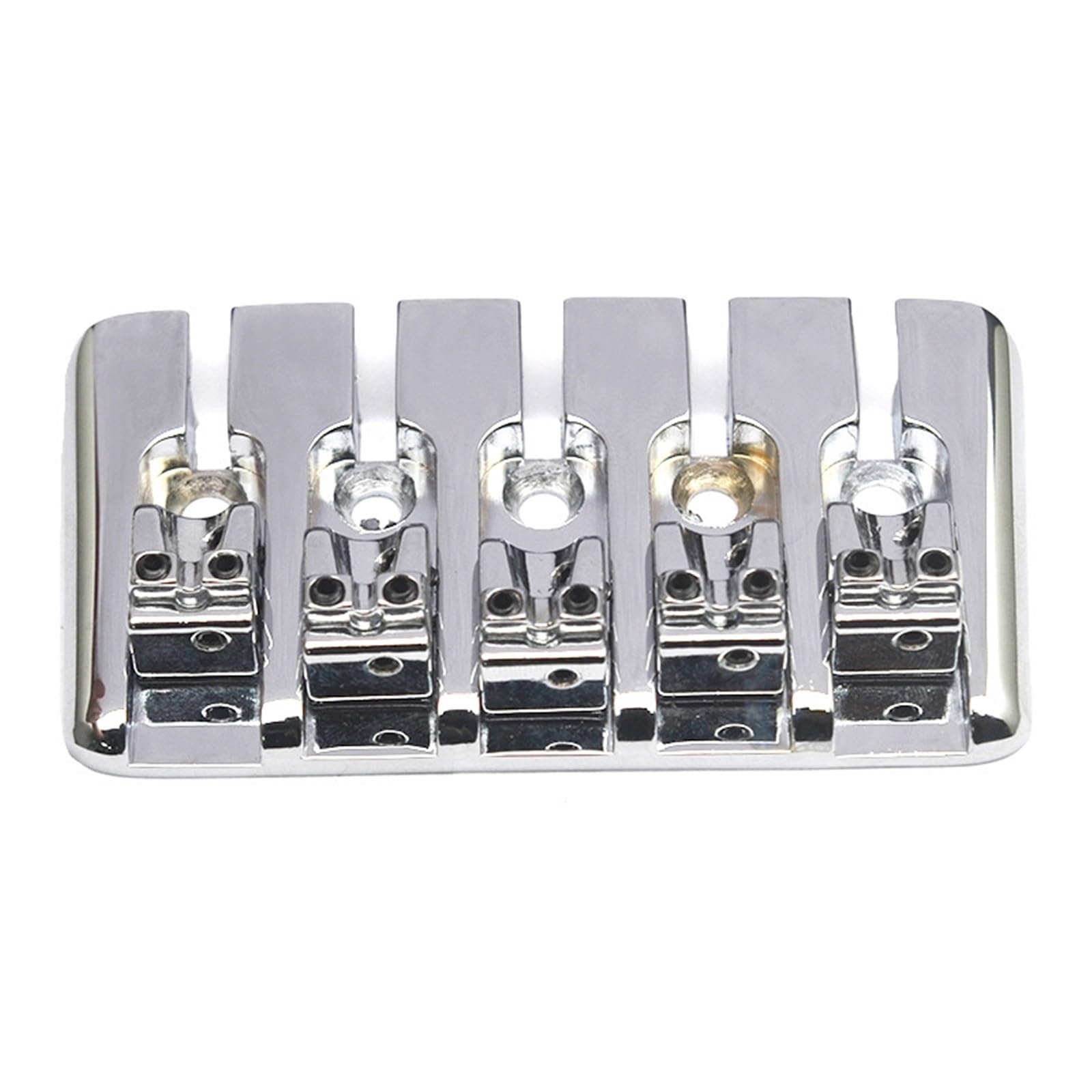 5 Strunowa Gitara Basowa Z Metalowym Mostkiem I Strunami Perforowanymi Z Tyłu(Silver)