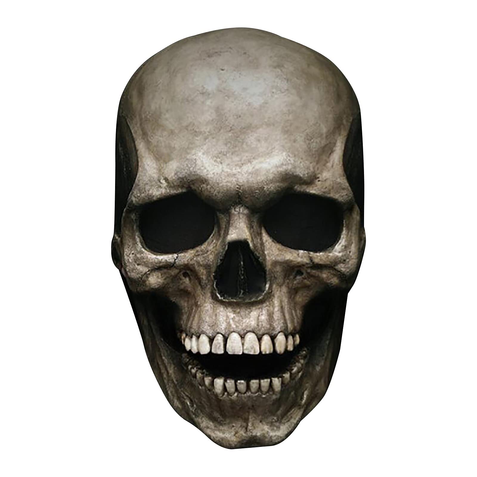 Masque De Crâne En Latex Effrayant - Mâchoire Mobile, Pour Halloween, Fêtes Déguisées Et Cosplay