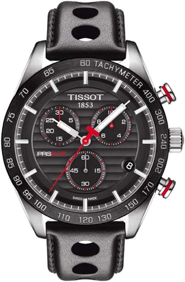 PRS 516 Chronograph Black Leather Strap Men's Watch T100.417.16.051.00