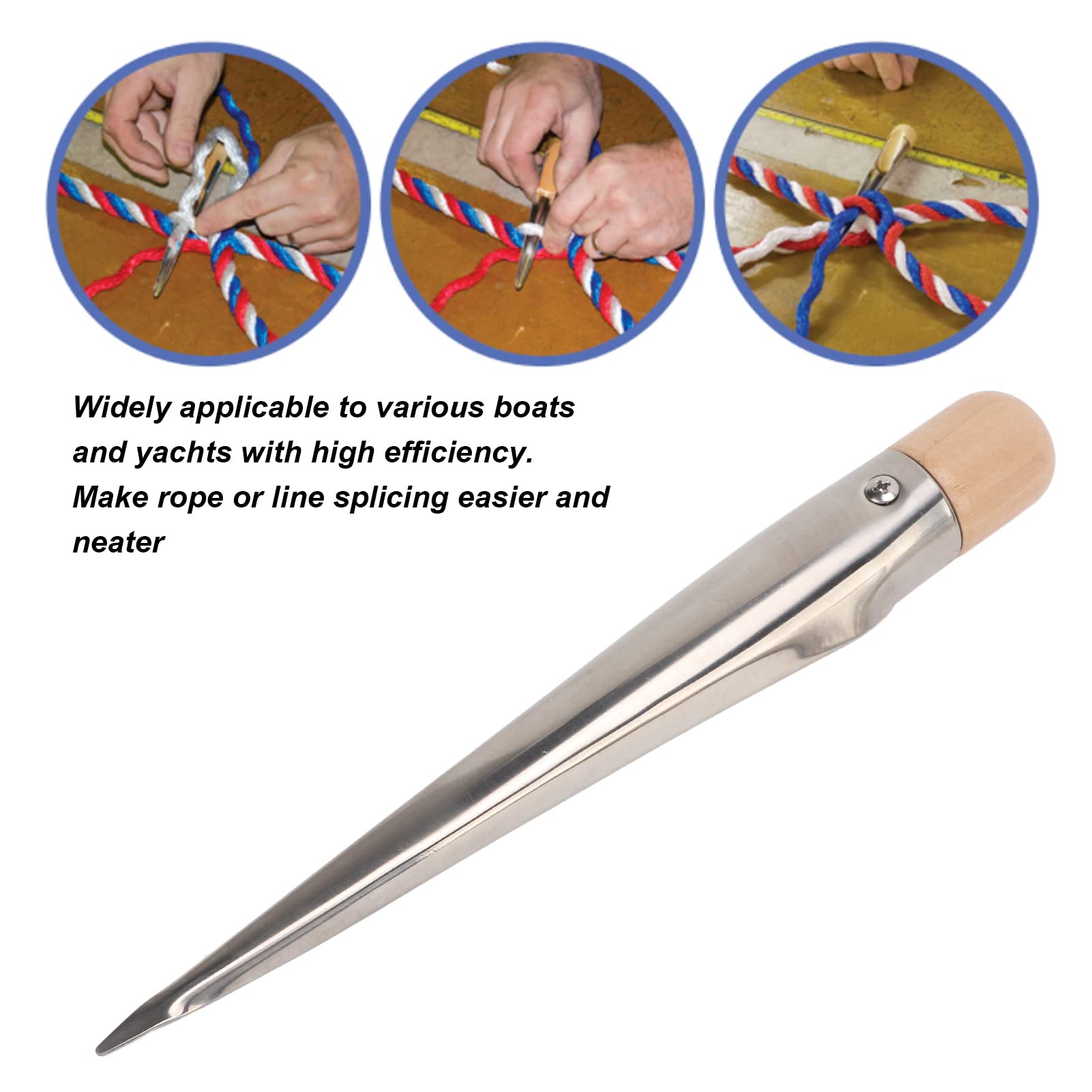 Stainless Steel Marine Splicing Spikes Tools For Fiber Rope, Boat Rope