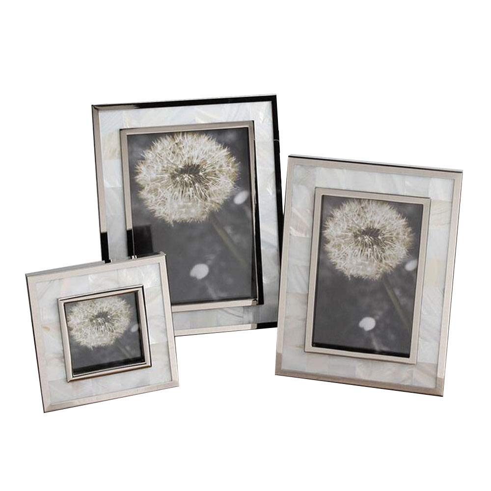 Cadre photo de coquillages 3 pouces, petit cadre de table artisanal au style bord de mer