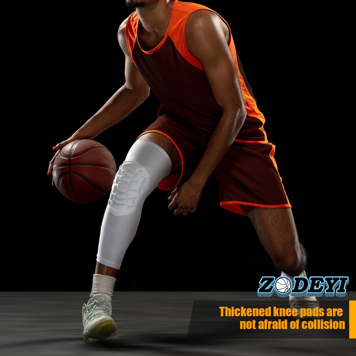 ZODEYI Knee Pads Wrestling Knee Sleeve Compression Leg Sleeves For Volleyball