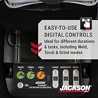 Vista 5 de Jackson Safety HLX Welding Hood with TrueSight II Digital Variable ADF Balder Technology - Lightweight Auto Darkening Welding Helmet - ANSI Z87.1