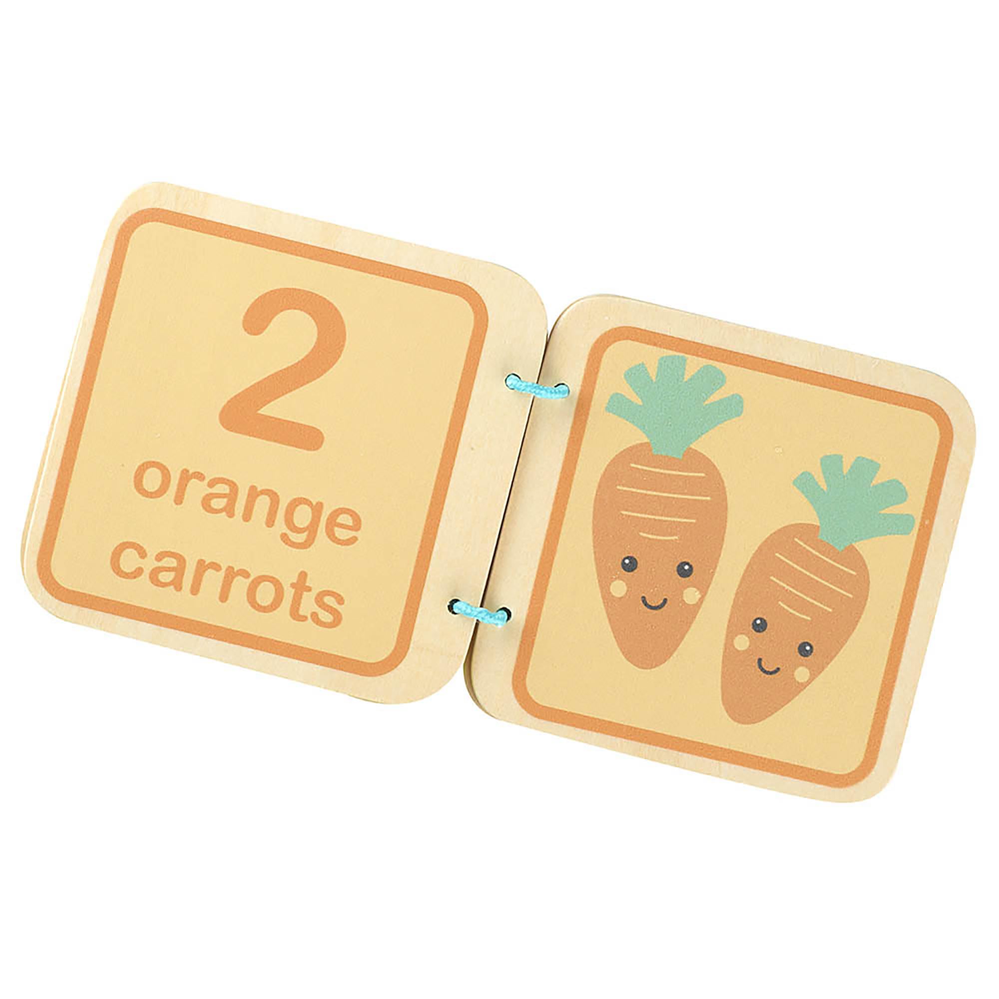 Orange Tree Toys Happy Veggies Wooden Counting Cards Toy, Wooden Toys for 1 Year Olds, Counting with Numbers 1-4 - Image 4