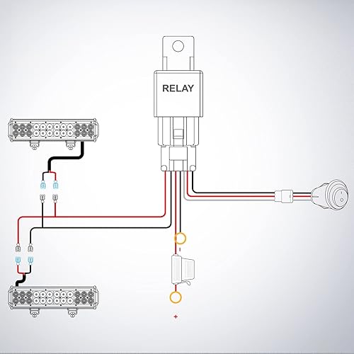 Miniatura 6 de Nilight Barra de luz LED Kit de arnés de cableado de 15 pies - 2 cables 16AWG 12V Interruptor de encendido y apagado, fusible de cuchilla para luces