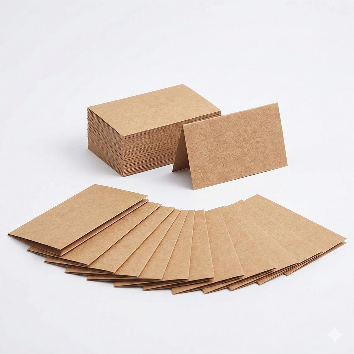 100-Pack Kraft Place Cards for Table Setting, Blank Name Cards