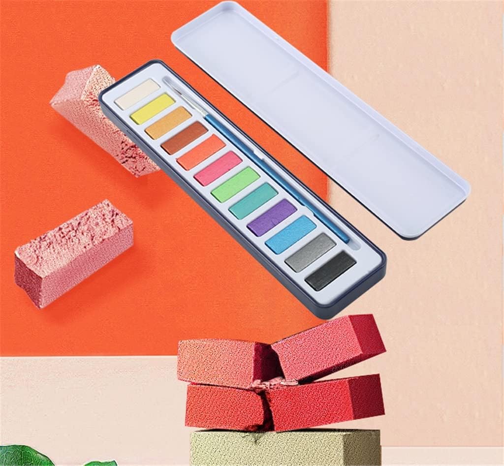 Solid Powder 12 Watercolor Box Painting Art Professional Supplies image 4