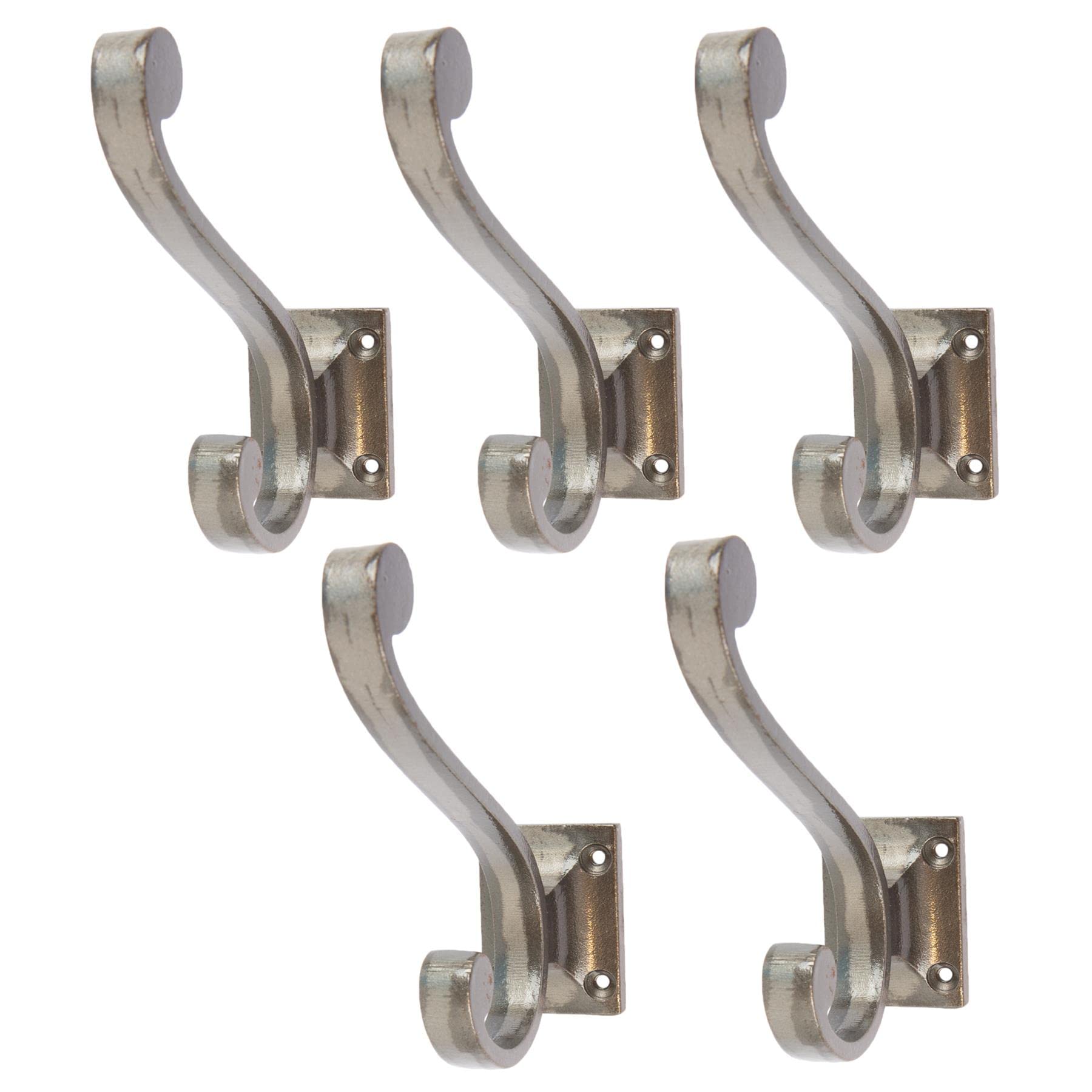 Hammer and Tongs Square Back Hat & Coat Hook - Iron - Grey