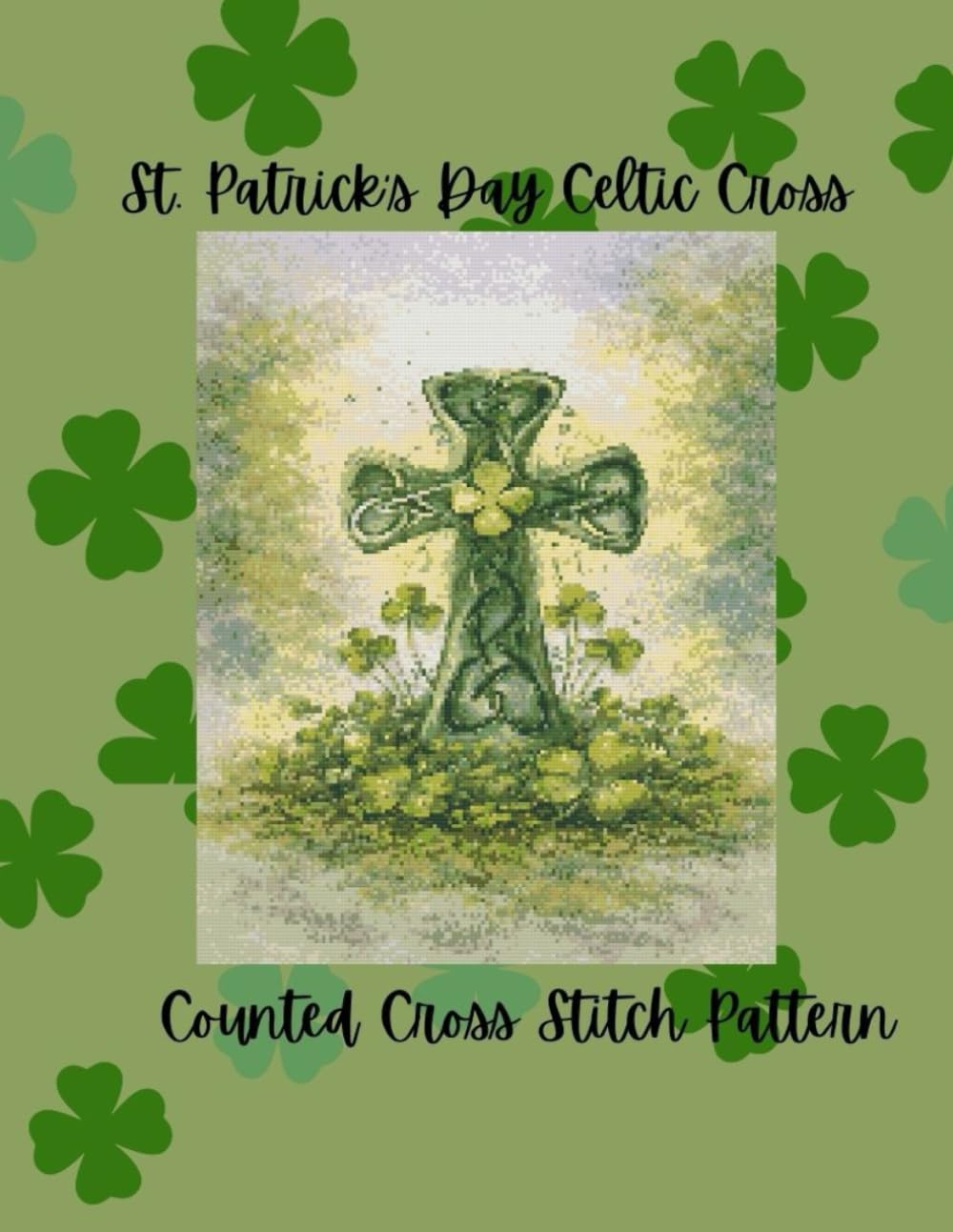 St. Patrick's Day Celtic Cross: Counted Cross Stitch Pattern
