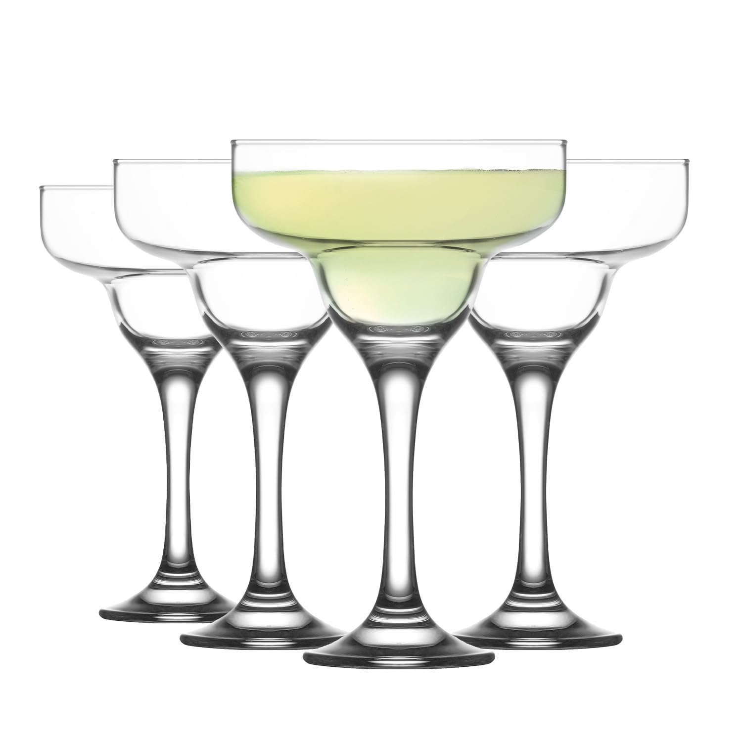 LAV 6X Clear 300ml Misket Magarita Glasses - Espresso Martini Champagne Cocktail Gin Wine Drinking Party Coupe Glass Set