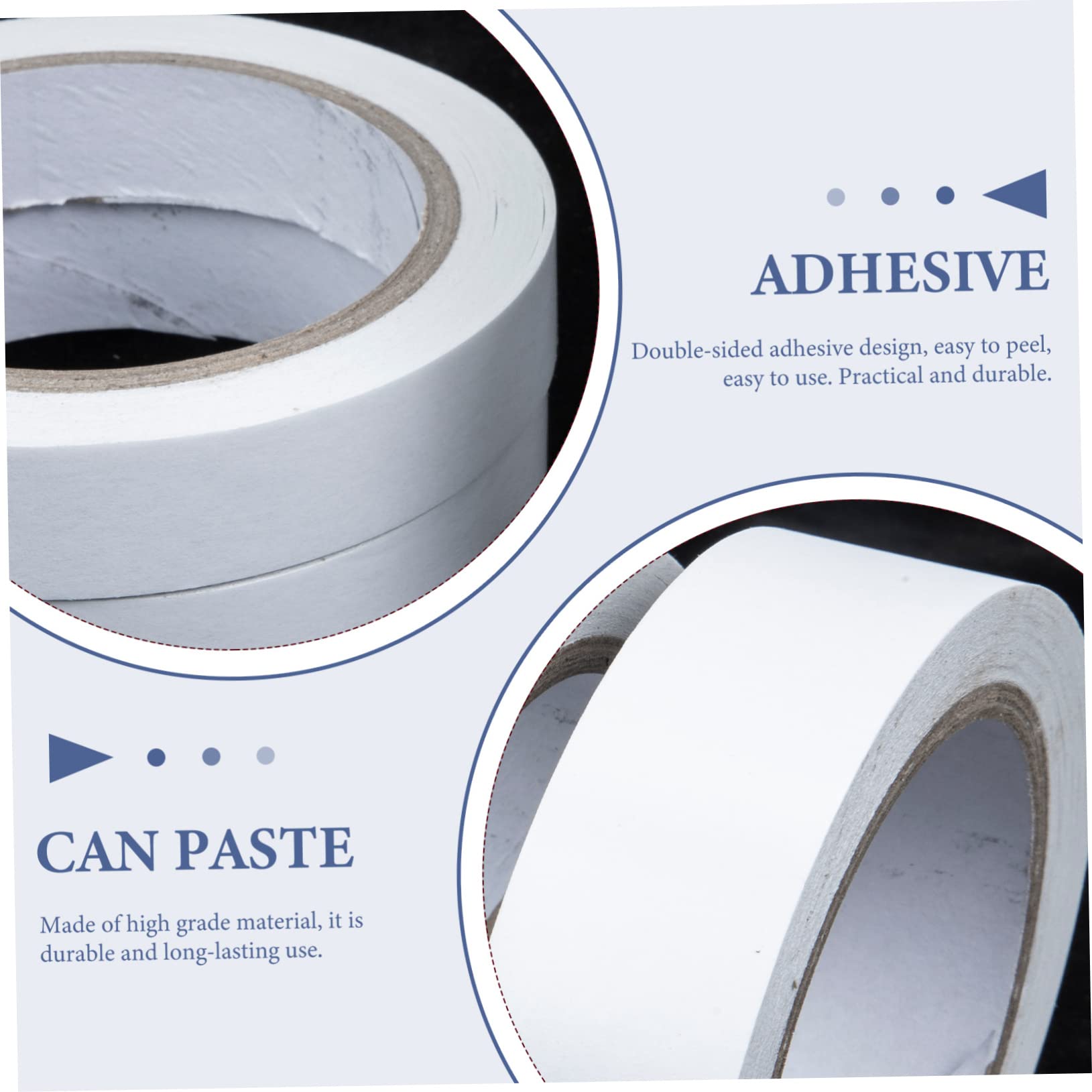Gadpiparty 5 Set Nastro Biadesivo Ultra Adesivo Nastro Adesivo Multipurpose Per Casa E Ufficio Bianco Per Scrapbooking E Decorazioni Adatto 4 * 5