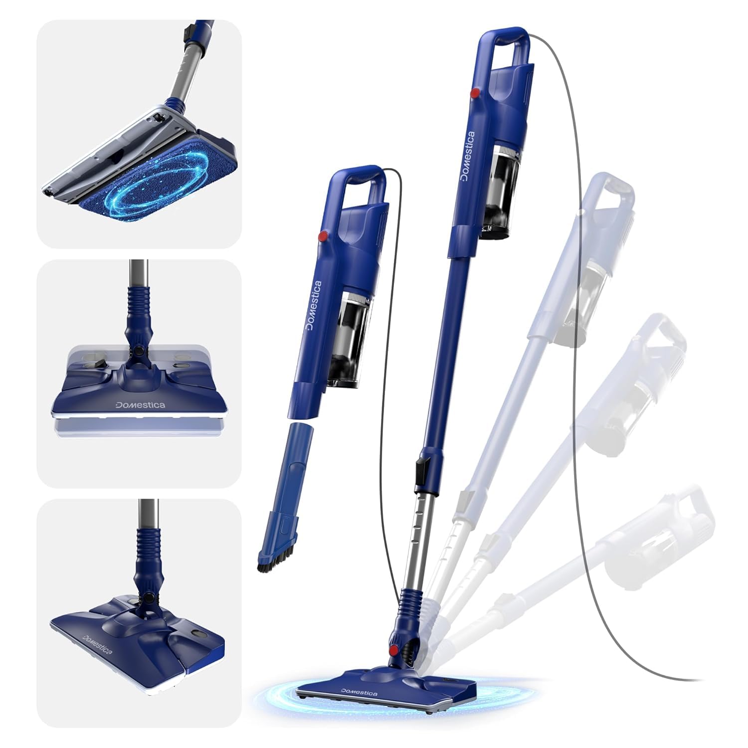 DOMESTICA Trio Sweep 3-in-1 Vacuum Cleaner for Home Use Wet and Dry | Detachable Handheld Vacuum Cleaner | 20KPA Strong Suction, 800ml Water Tank & Corded | 1Year Warranty (Midnight Blue)-image-38