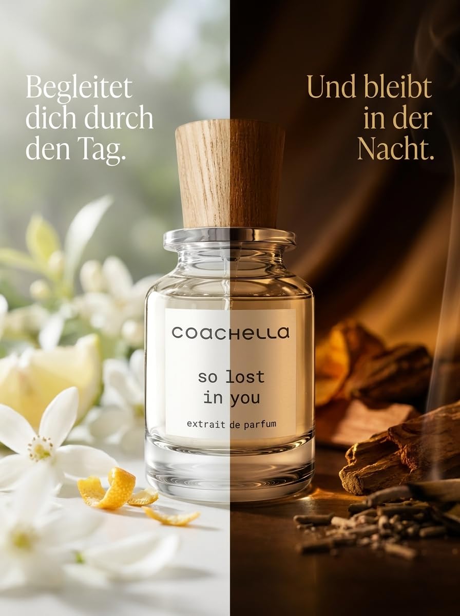Coachella So Lost in You - Extrait de Parfum 50 ml | Unisex | 21 % Duftöl | Made in France | Floral, Fruchtig & Holzig | Langanhaltend