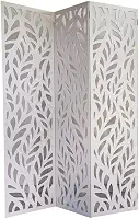Biombo 3 Folhas 129X180cm Mdf Modelo 27 Branco Vazado