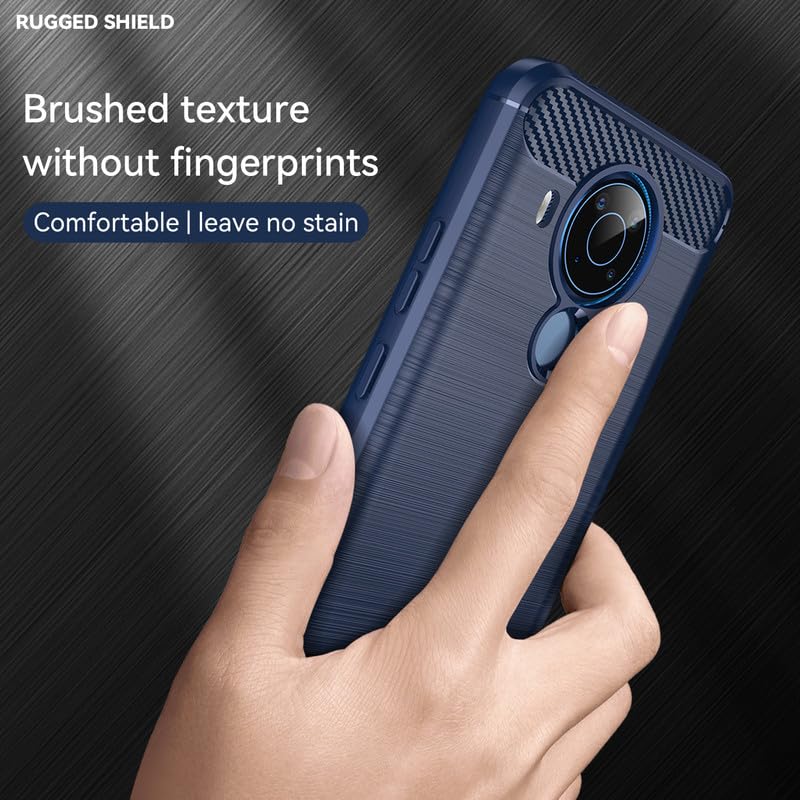 Image of Hybrid Carbon Fiber Back Case for Nokia 5.4 (Blue)