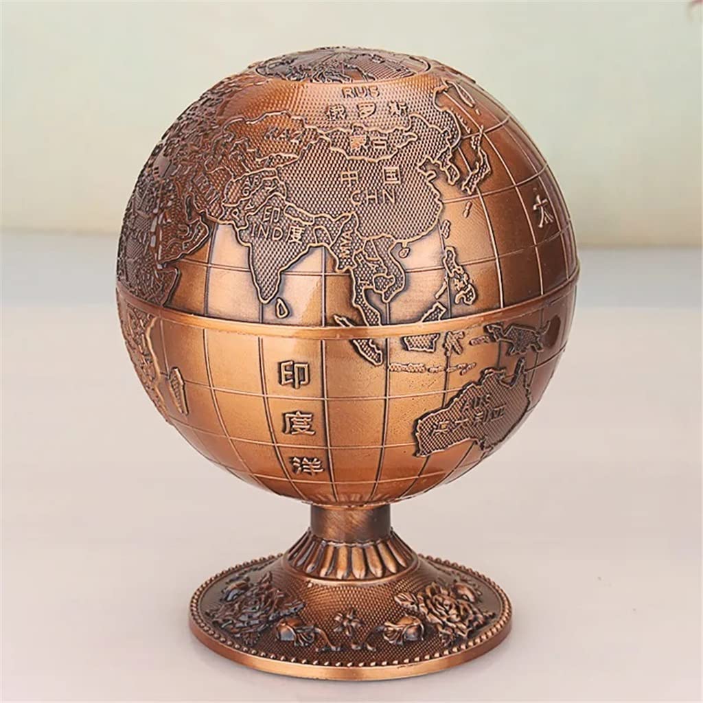 AYCDL Retro Alloy Globe Toothpick Holder Container Household Table Toothpick Storage Box Toothpick Dispenser Toothpicks,D