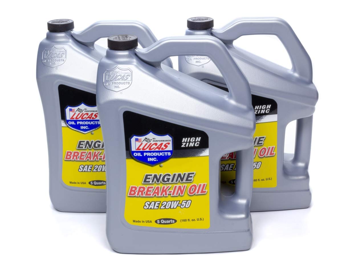 Lucas Oil 10636 SAE 20W-50 Racing Engine Break-in Oil - 5 Quart