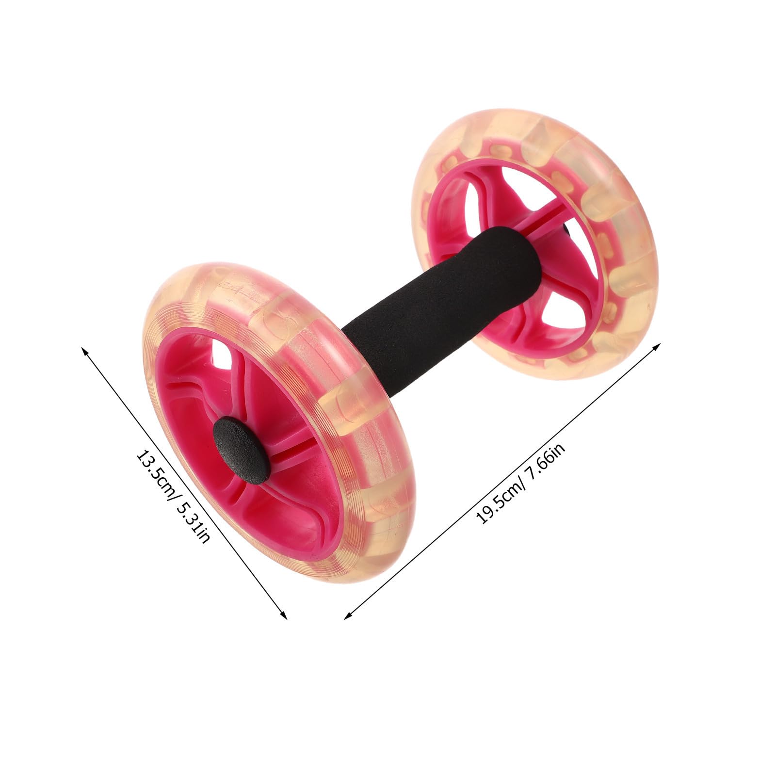 Veemoon Rueda de Abdominales Doble Material Pp y Esponja para Entrenamiento de Núcleo con Agarre Sincronizado y Equilibrio Mejorado Adecuado para Gimnasio en Casa y Oficina