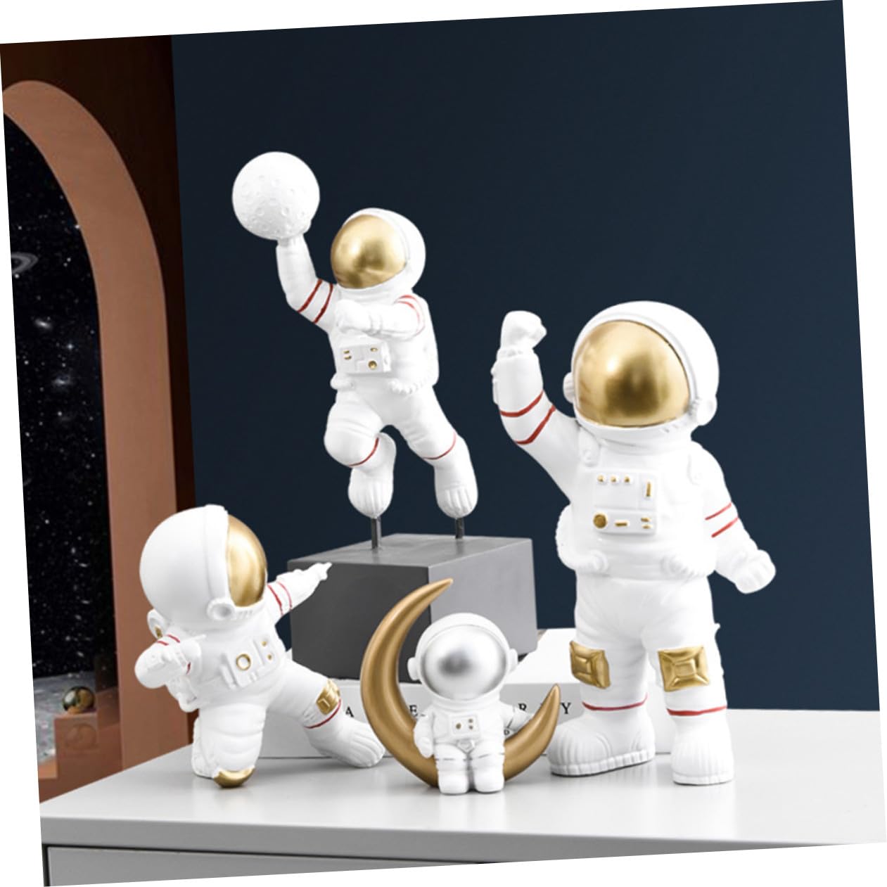 Kreatives Ornament Weihnachten Party Astronauten Dekoration aus Kunstharz
