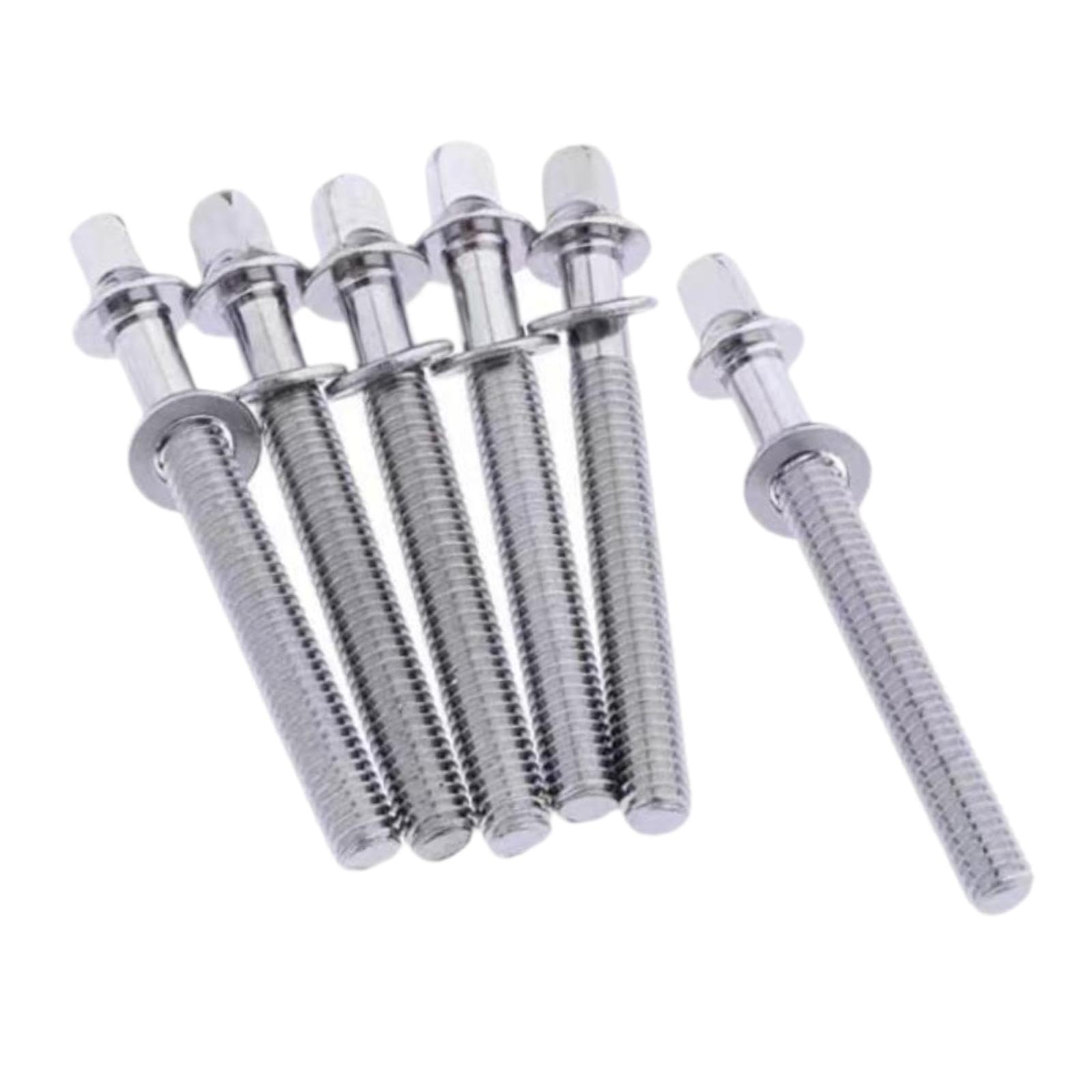 6 Stück Trommelspannstäbe M5 Drum Lug Befestigungsschrauben für Percussion Accs Build M5 x 70 mm Silber
