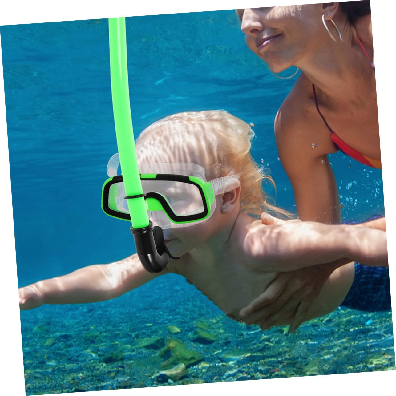 Healifty Gafas de Buceo Máscara de Snorkel para Equipo Compacto y Ligero Aletas Cortas para Nadar Snorkel para Principiantes