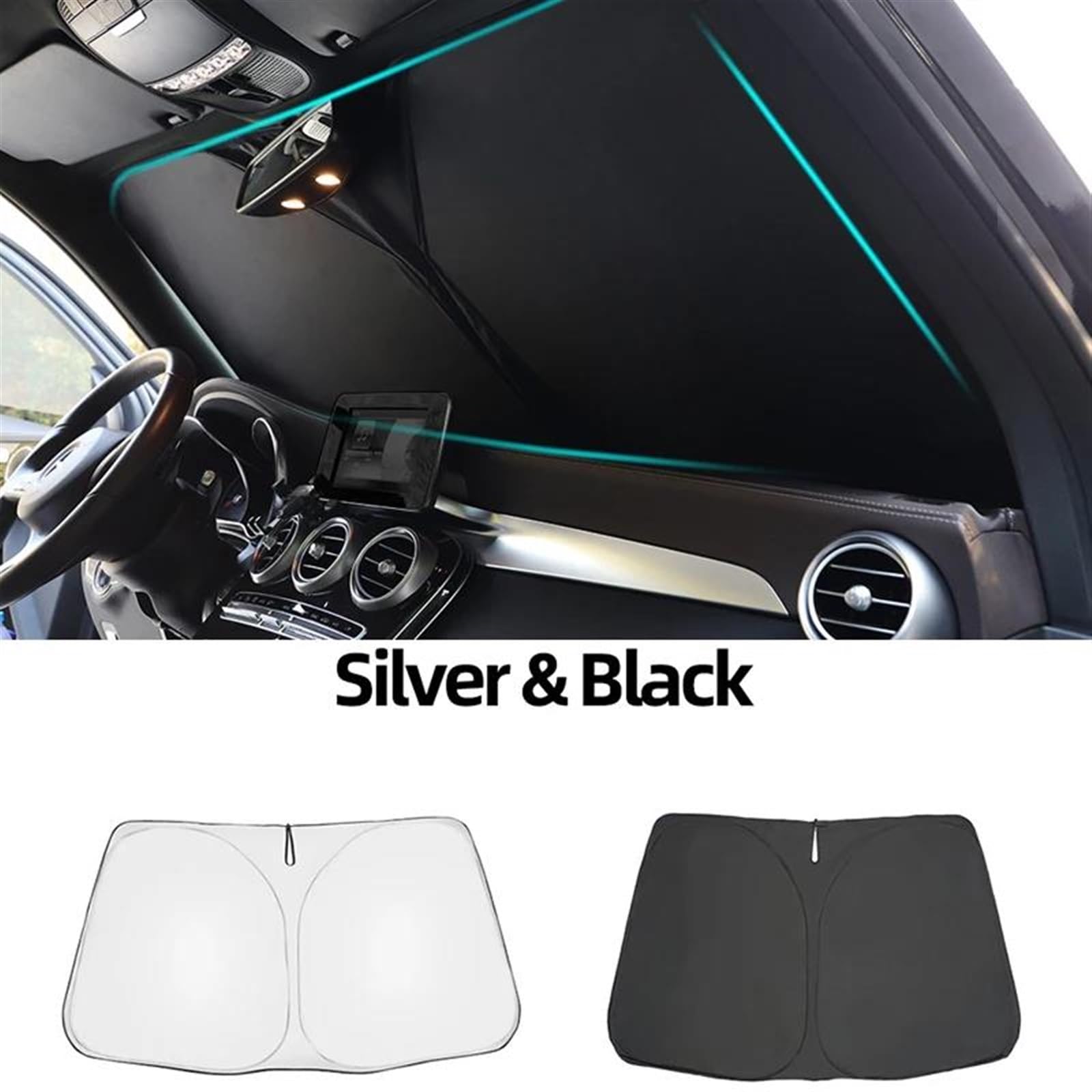 Parasol Coche para Hyundai para Grand para Santafe XL 2013-2020 Coche magnético Parasol Parabrisas Delantero Ventana Lateral Trasera Visor(F Windshield A)