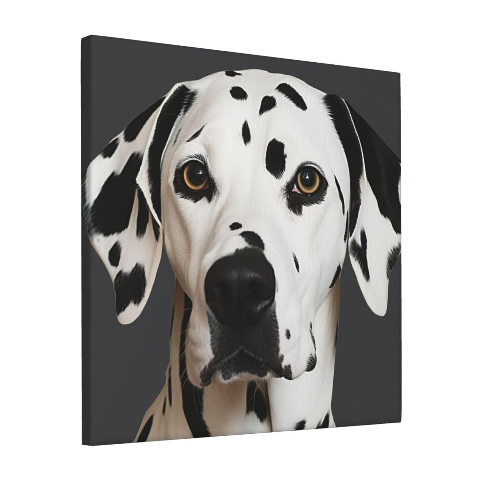 KLOPH Dalmatian Canvas Wall Art for Living Room 12"x12" Modern Artwork Painting for Bathroom Hanging Canvas Prints Aesthetic Wallart for Bedroom Kitchen Office Wall Decor