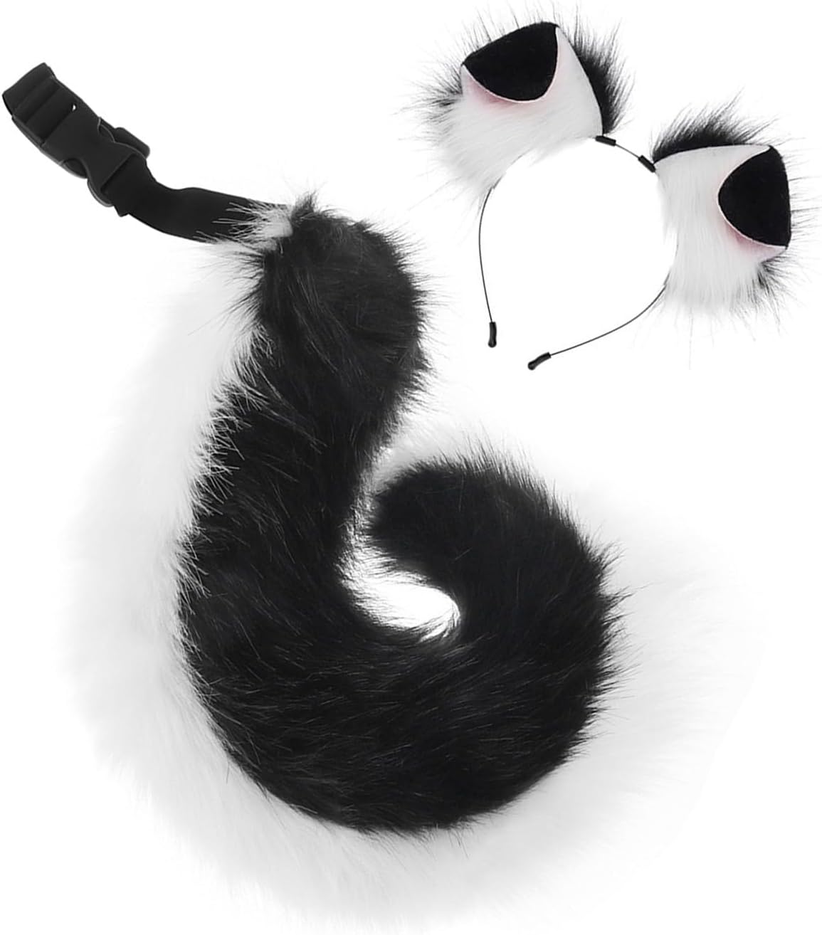 Dog Costumes Animal Cosplay Faux Furs Ears Headband Dogs Tail for Christmas Halloween Dress Up Party Props