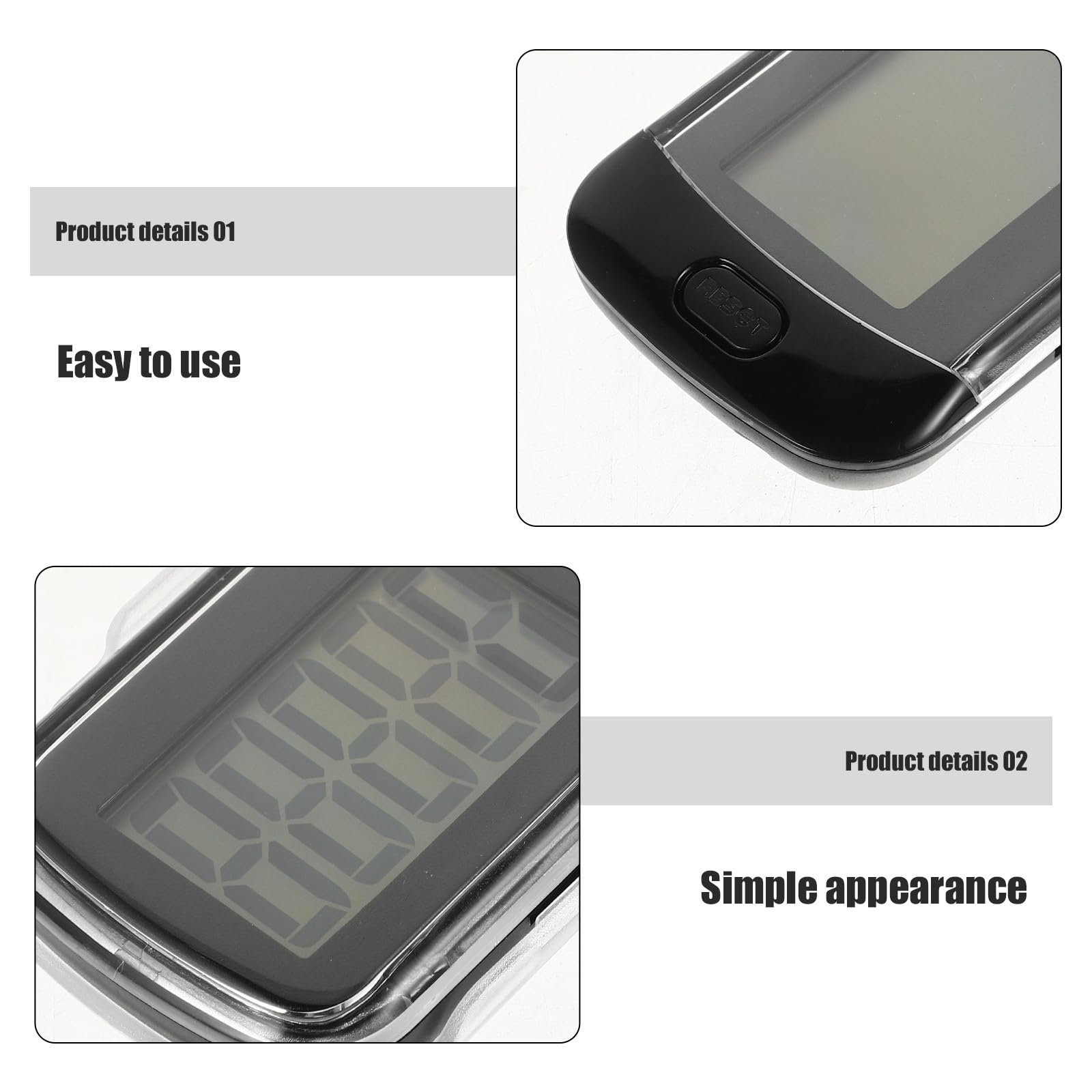 GLEAVI Podómetro Digital Preciso Clip y Cuerda para Caminata y Correr, Adecuado para Hombres, Mujeres, y Perros, Color Negro