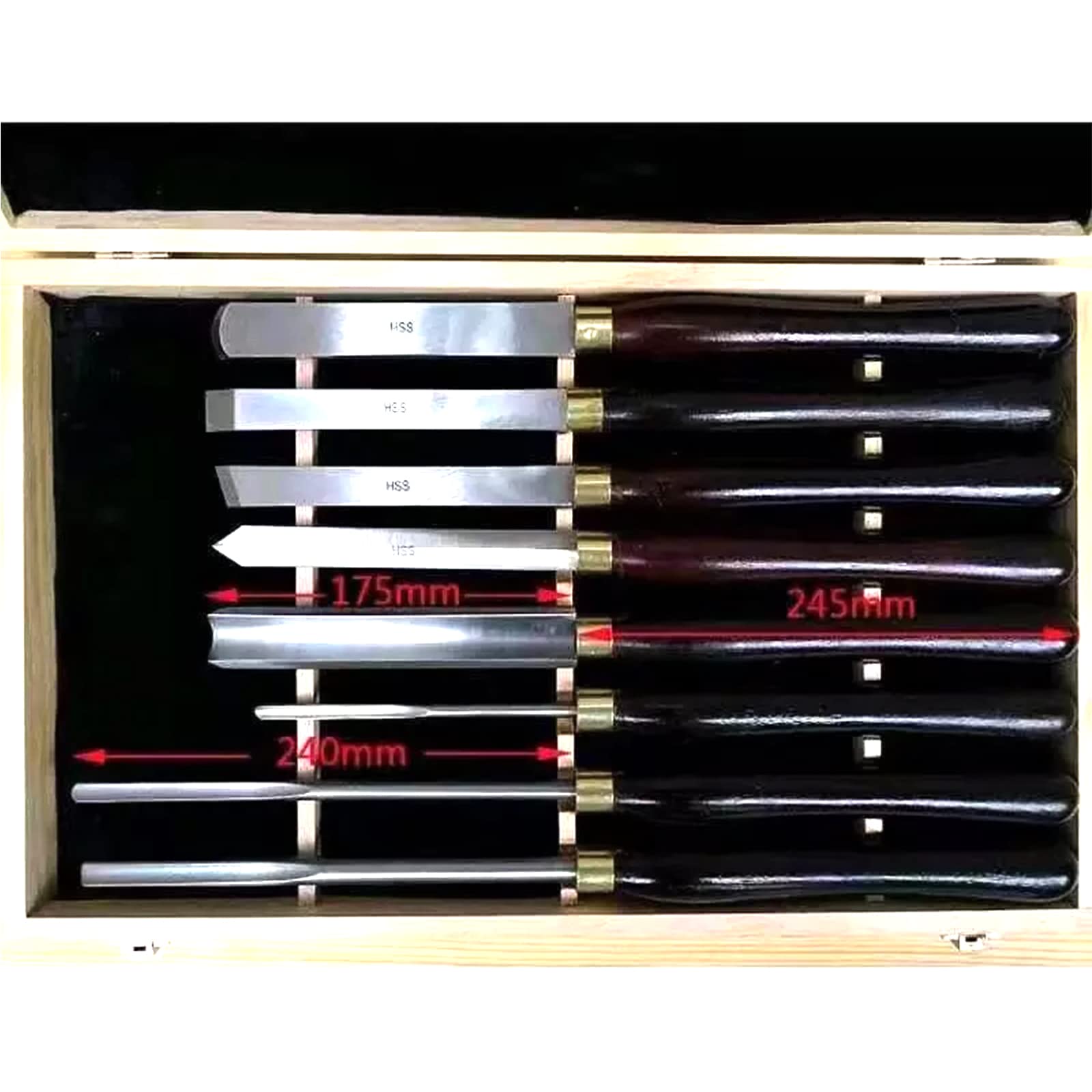 Herramientas de torneado de madera, juego de cinceles, herramientas de torneado de madera de carburo, cincel de torno, juego de herramientas de 8 piezas con estuche de almacenamiento, casquillos de