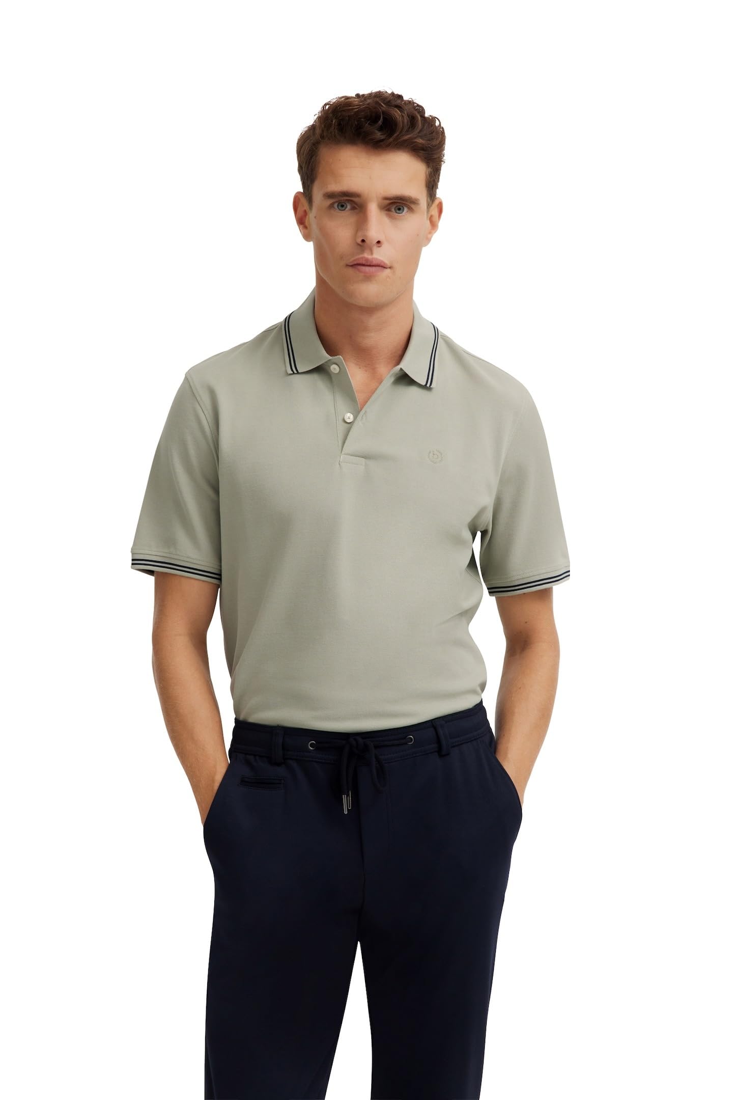 bugatti Men's Polo Short Sleeve Modern Elegant Cotton Classic Comfortable Summer Casual, 14-Beige, XL