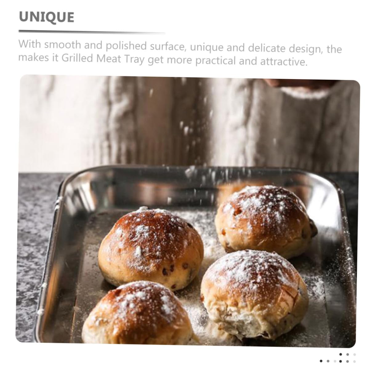 DOITOOL 3 piezas Bandejas de Horno Rectangulares de Acero Inoxidable Bandeja Multifuncional para Hornear Galletas Asar y Almacenar Aptas para Horno y Fácil Limpieza