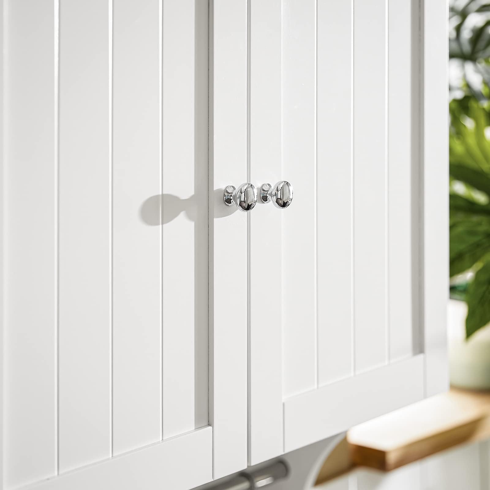 SoBuy Pensile Bagno Mobile Bagno Sospeso con Mensola, Design Salvaspazio, Regali Regolabili, 60x30x60 cm, per Bagni Piccoli e Cucine BZR84-W